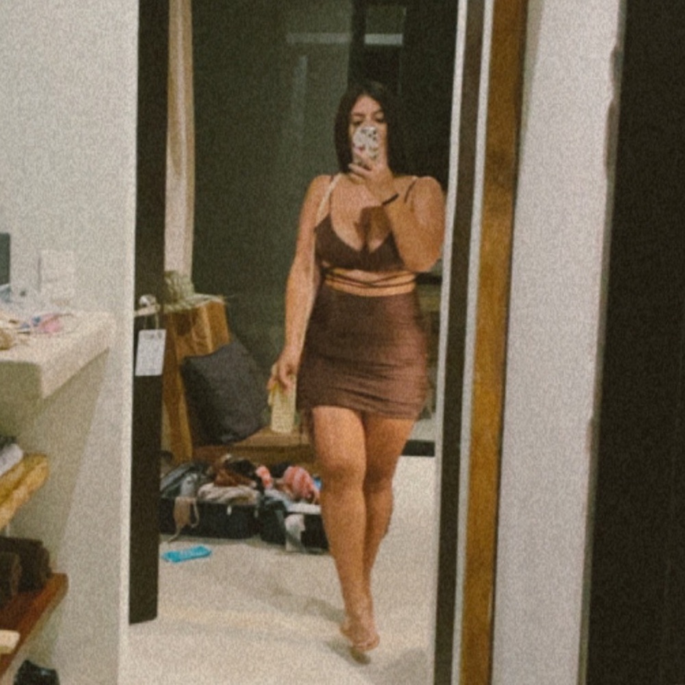 Tiger mist chocolate dress